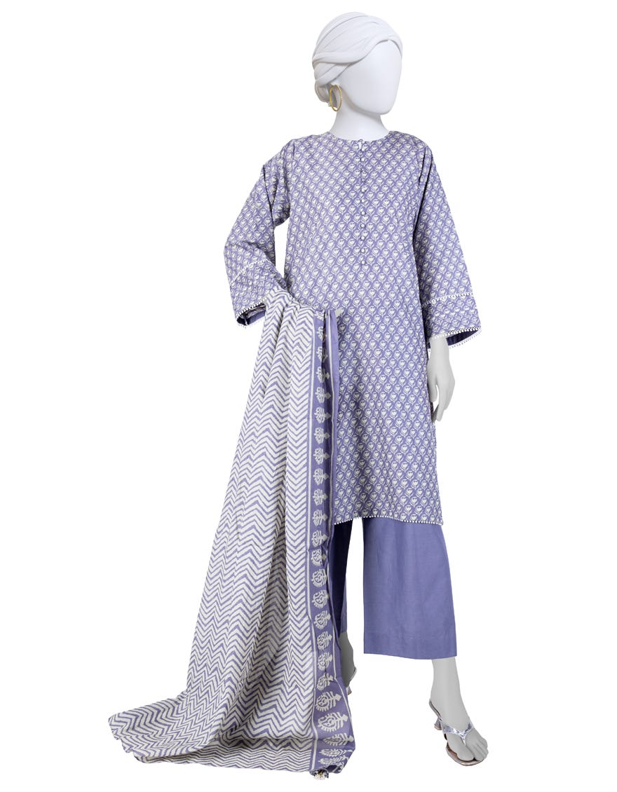 Purple Lawn 3 Piece Stitched Dress | Jlawn-S-24-534