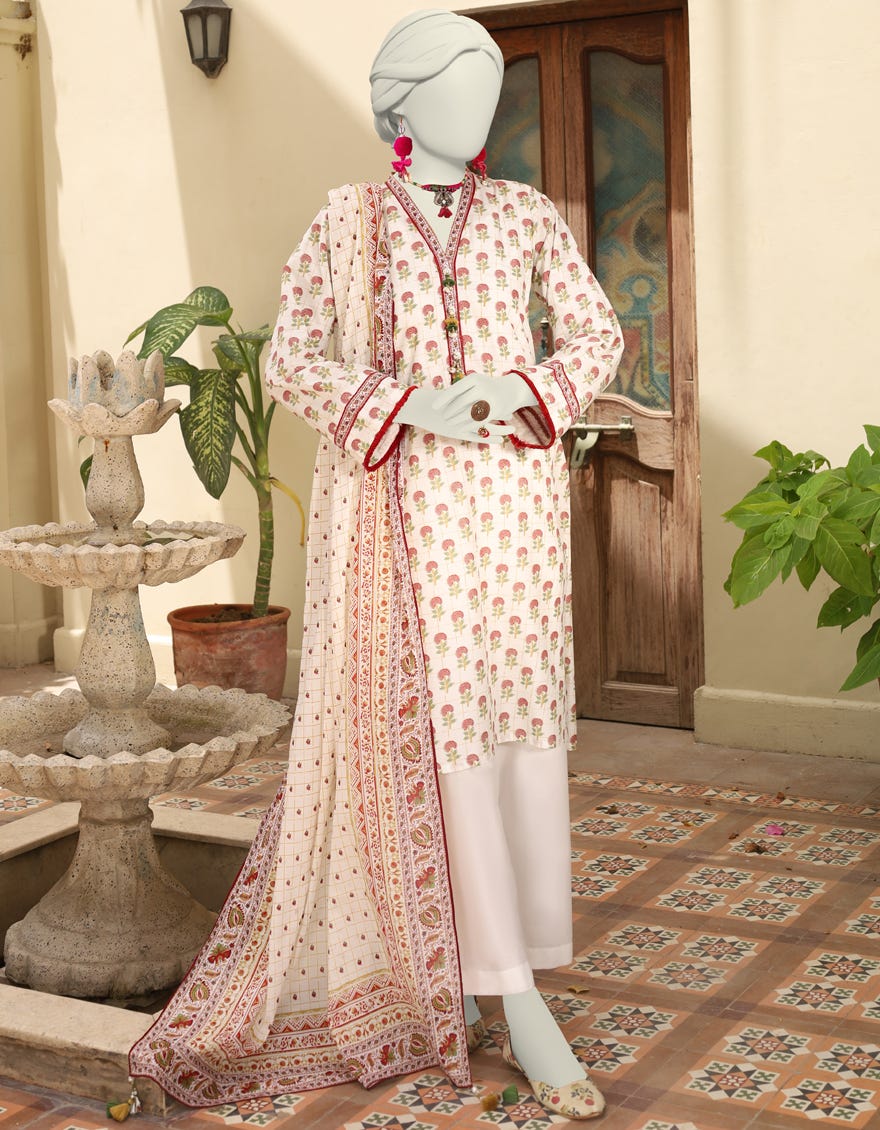 Multicolor Lawn Unstitched 3 Piece Dress | Jlawn-S-24-535