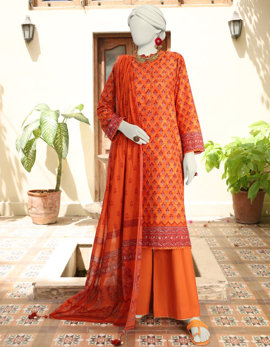 Multicolor Lawn Unstitched 3 Piece Dress | Jlawn-S-24-540