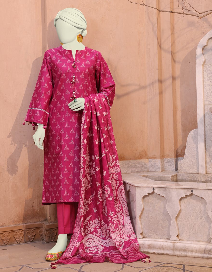 Pink Lawn Unstitched 3 Piece Dress | Jlawn-S-24-542