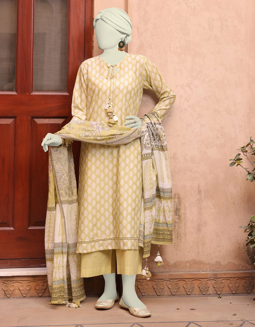 Olive Lawn Unstitched 3 Piece Dress | Jlawn-S-24-543