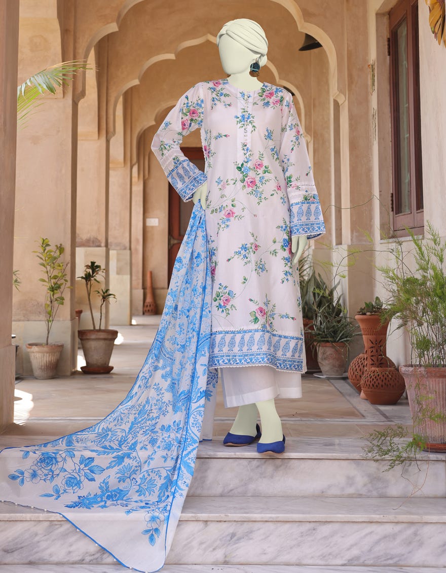 White Lawn Unstitched 3 Piece Dress | Jlawn-S-24-547