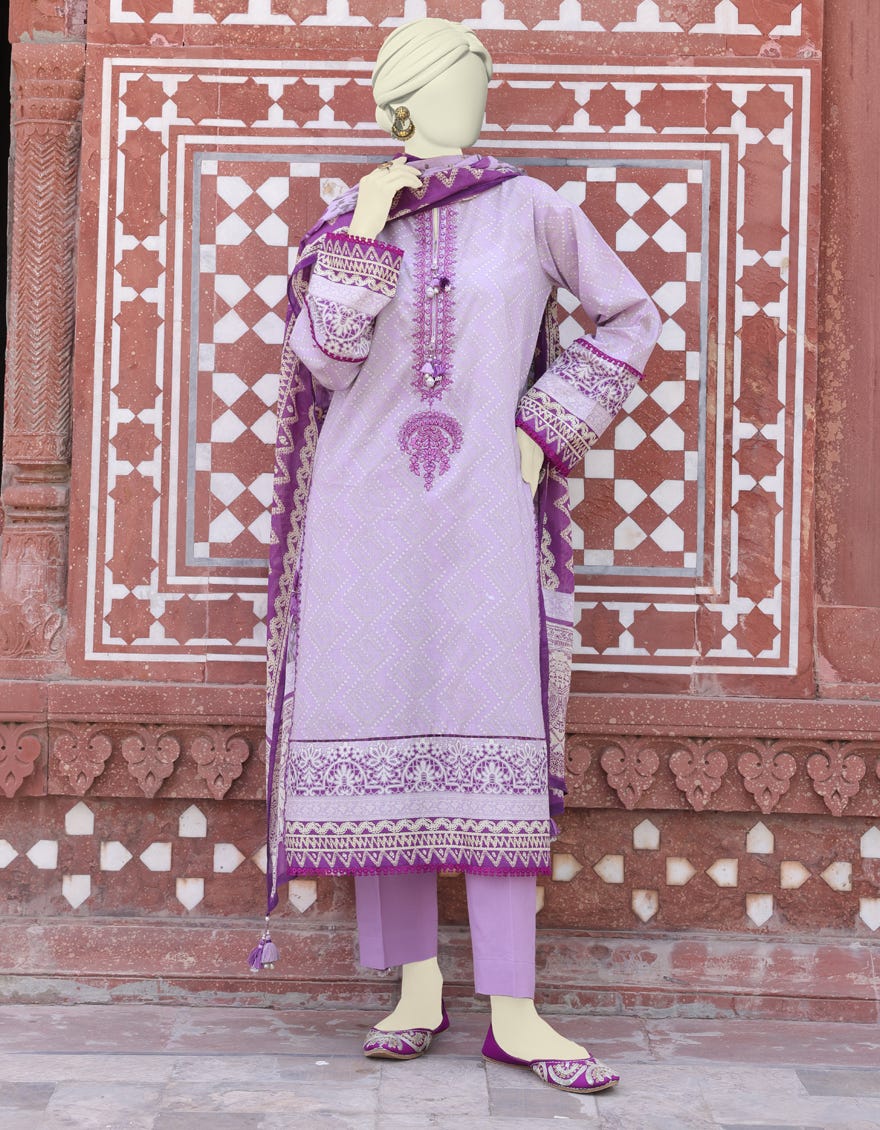 Lilac Lawn Unstitched 3 Piece Dress | Jlawn-S-24-554