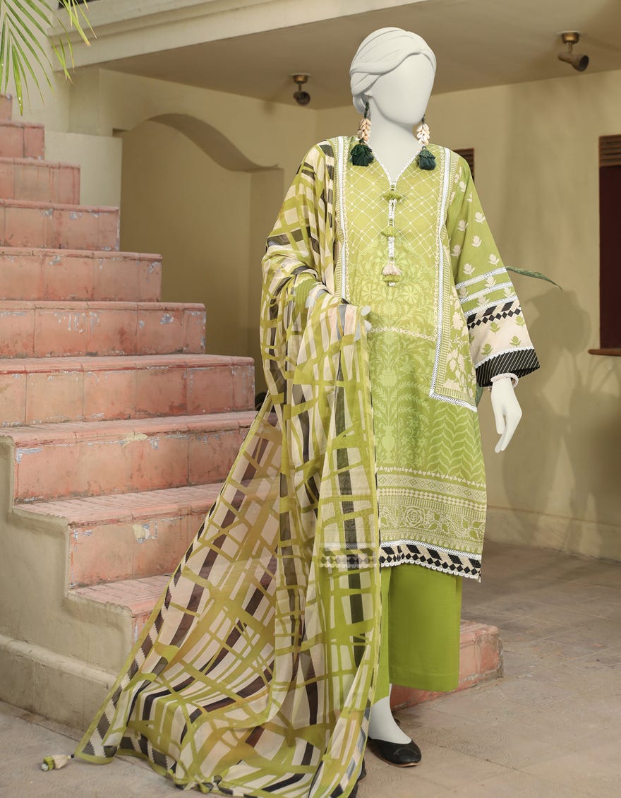 Green Lawn Unstitched 3 Piece Dress | Jlawn-S-24-557