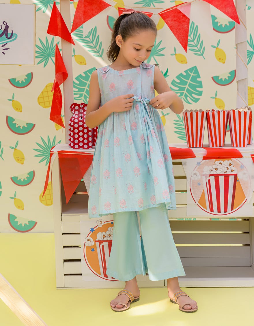 Blue Lawn Girls 2 Piece Stitched | Jgkl-S-Jk2-24-5613