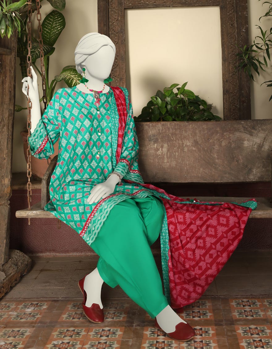 Multicolor Lawn Unstitched 3 Piece Dress | Jlawn-S-24-567