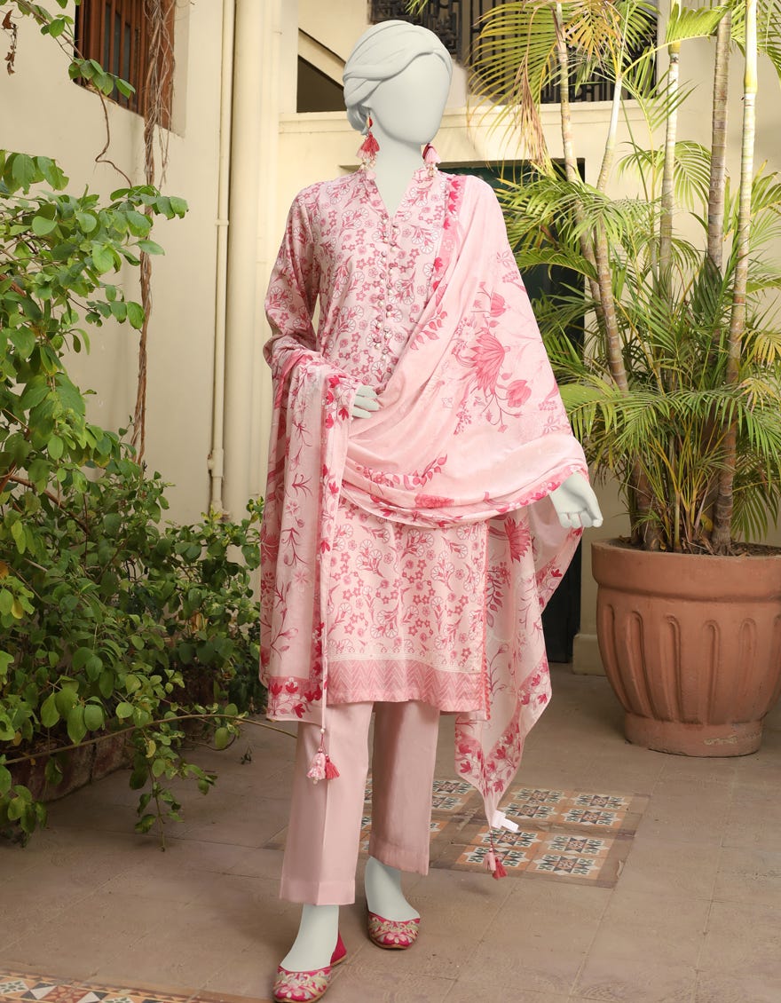 Pink Lawn Unstitched 3 Piece Dress | Jlawn-S-24-577