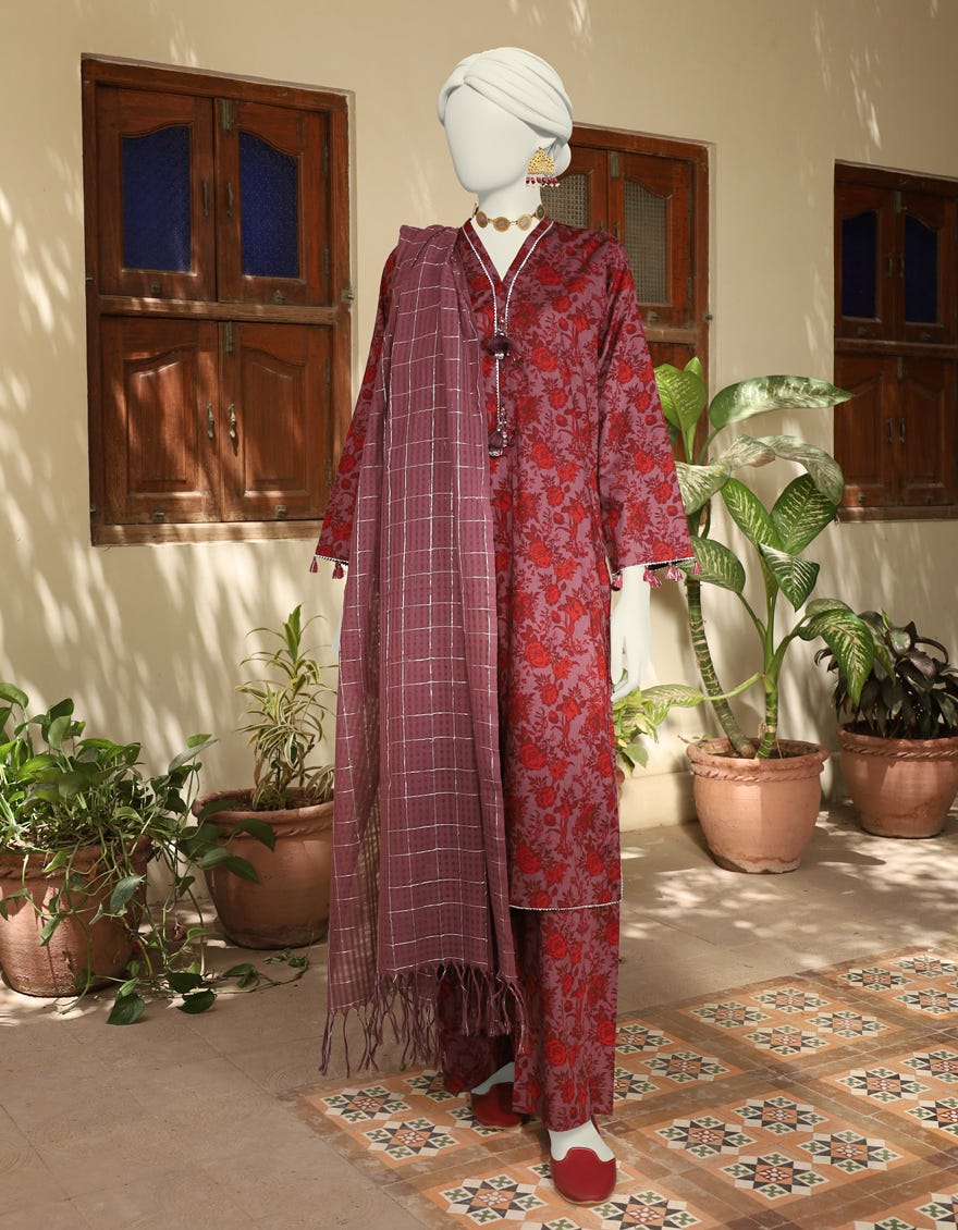 Multicolor Lawn Unstitched 3 Piece Dress | Jlawn-S-24-581