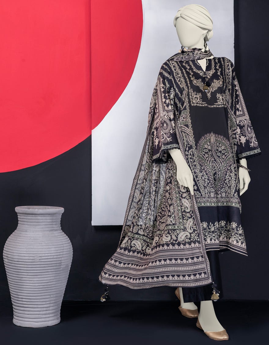 Multicolor Lawn Unstitched 3 Piece Dress | Jlawn-S-24-586