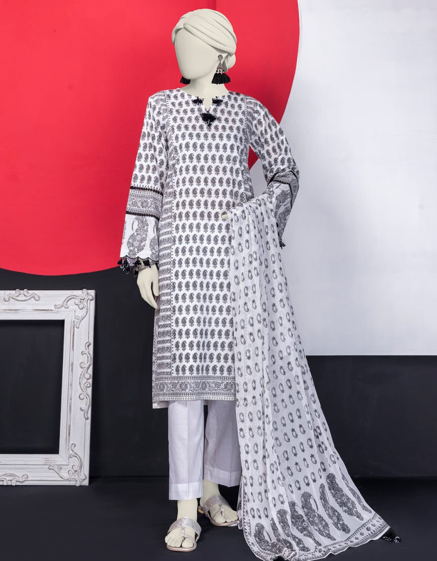 White Lawn Unstitched 3 Piece Dress | Jlawn-S-24-591
