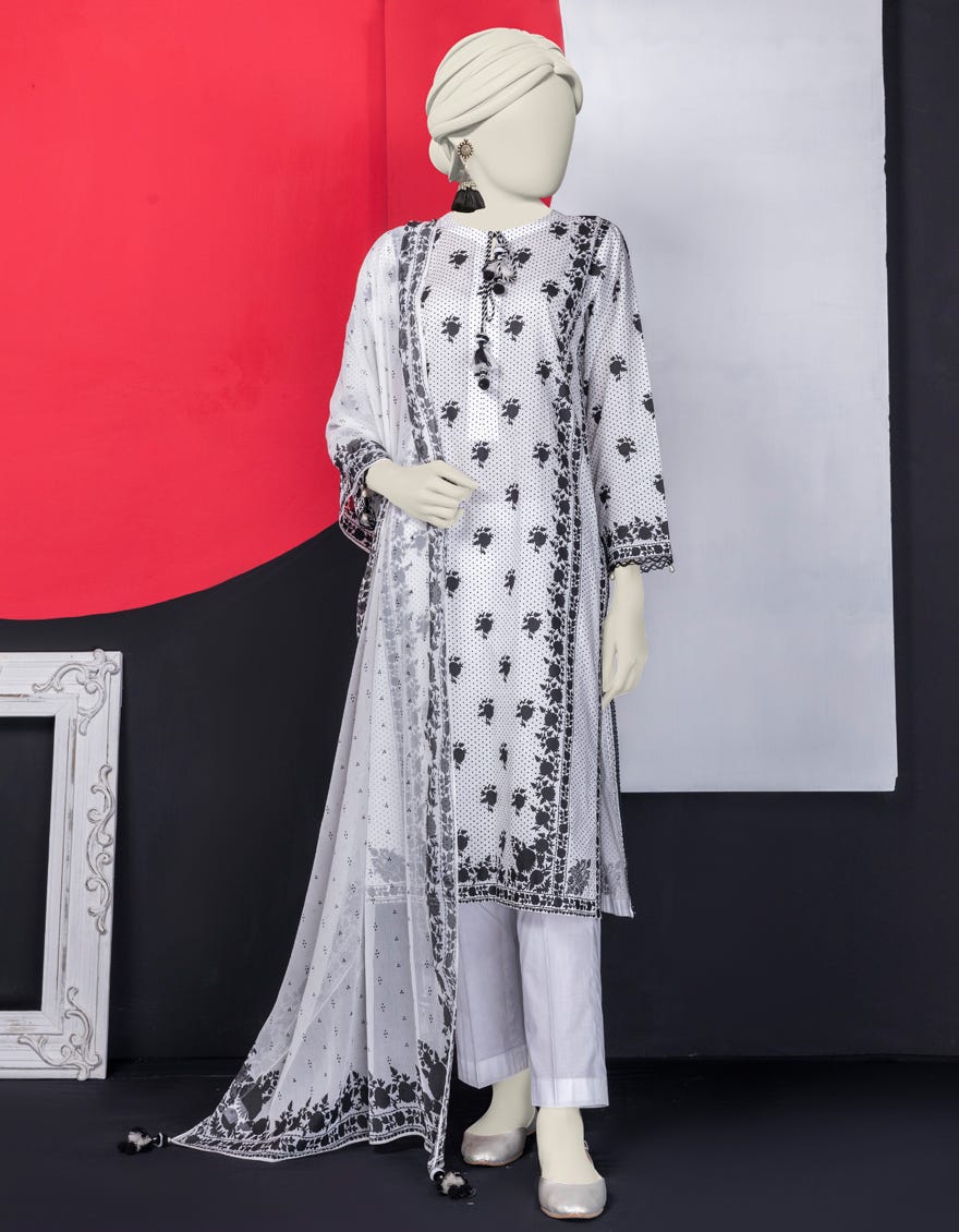 White Lawn Unstitched 3 Piece Dress | Jlawn-S-24-592