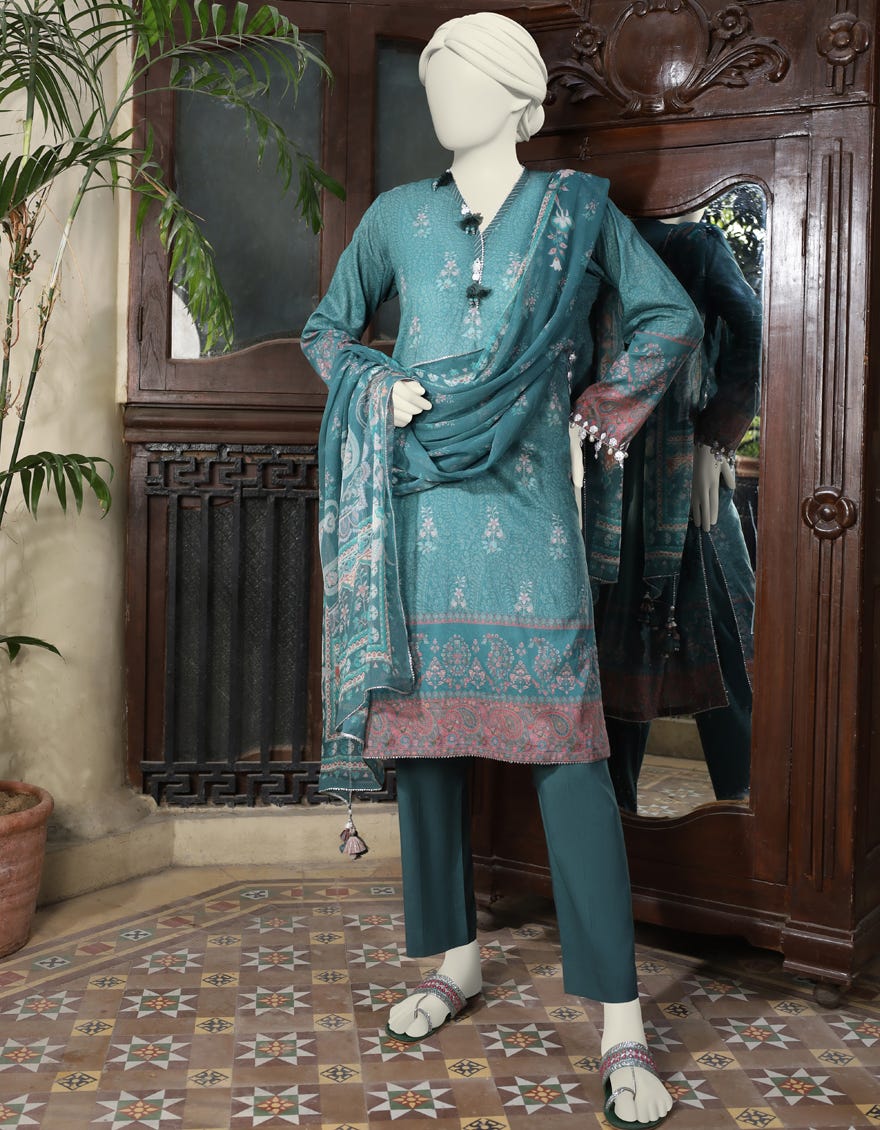 Multicolor Lawn Unstitched 3 Piece Dress | Jlawn-S-24-596