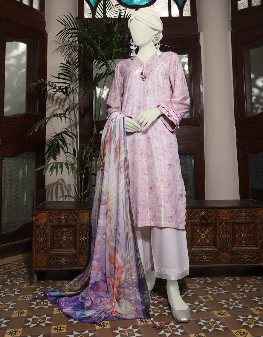 Pink Lawn Unstitched 3 Piece Dress | Jlawn-S-24-598