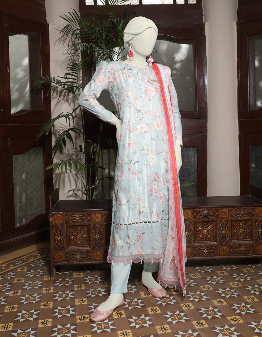 Blue Lawn Unstitched 3 Piece Dress | Jlawn-S-24-599
