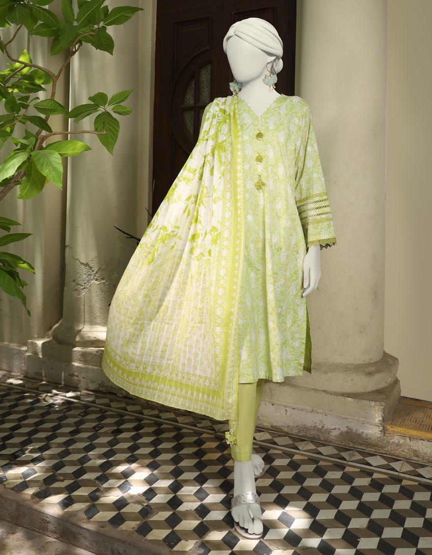 Green Lawn Unstitched 3 Piece Dress | Jlawn-S-24-603