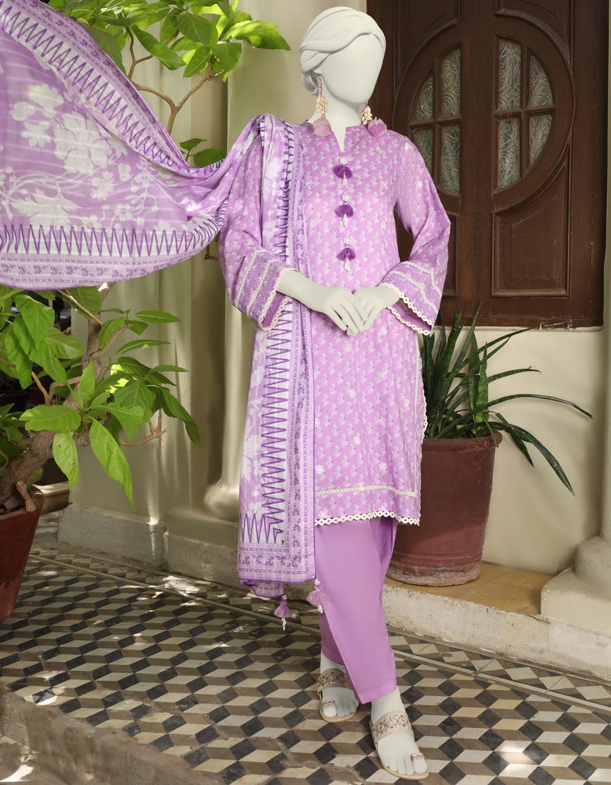 Blue Lawn Unstitched 3 Piece Dress | Jlawn-S-24-604