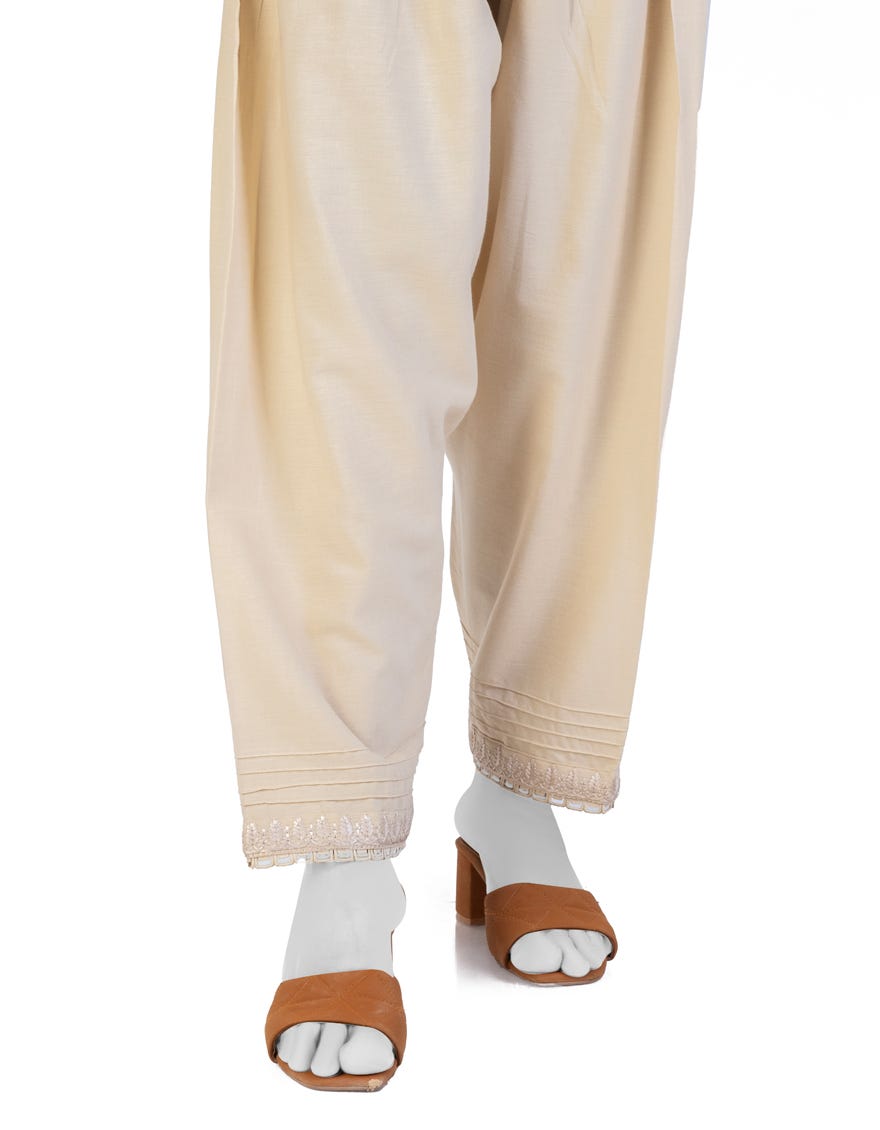 Beige Lawn Shalwar | Jjlt-S-24-8002-D