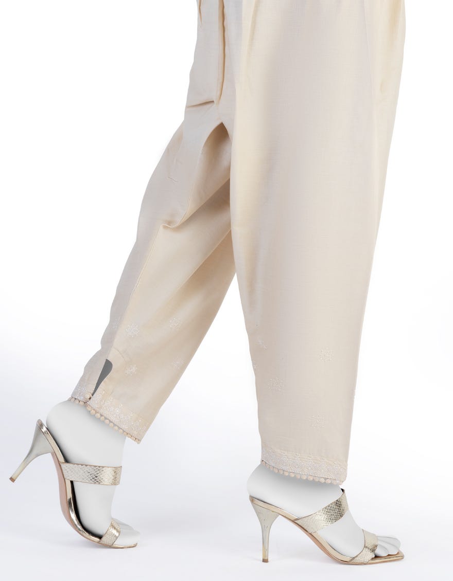 Off White Lawn Shalwar | Jjlt-S-24-8007-C