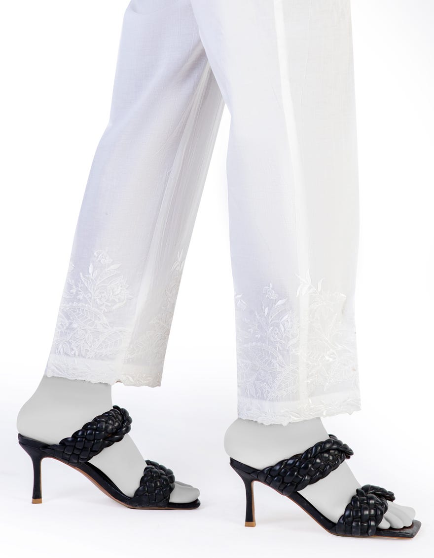 Off White Lawn Trousers | Jjlt-S-24-8009-C