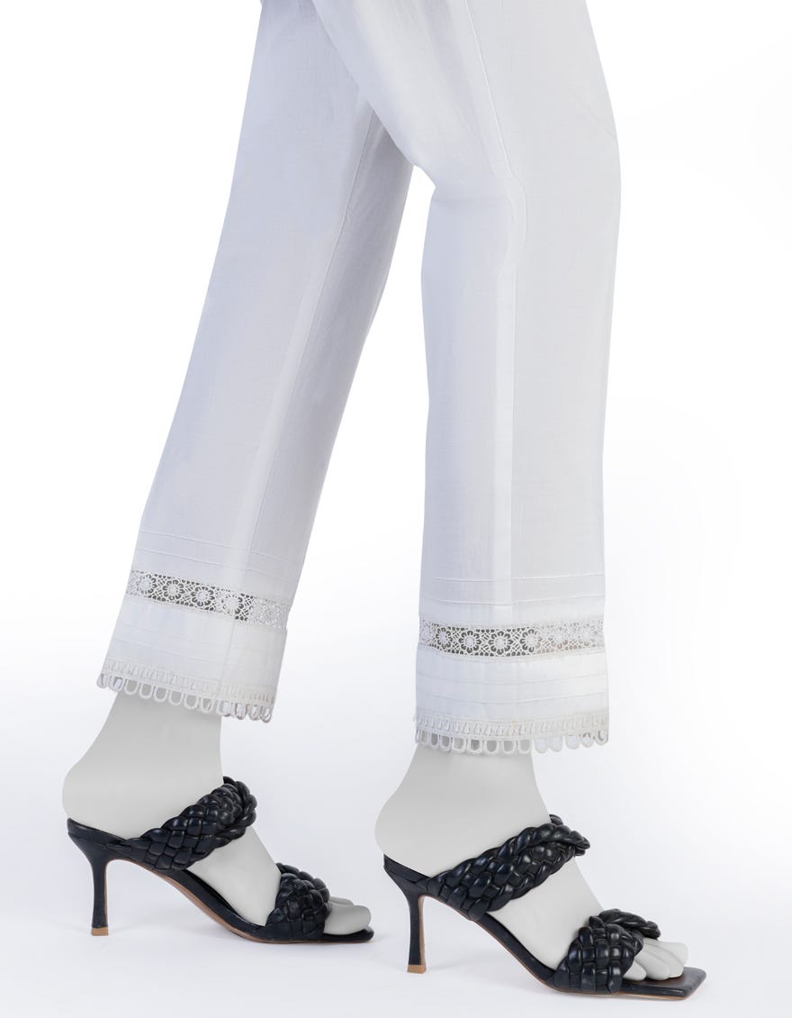 WHITE LAWN TROUSERS | JJLT-S-24-8010-A