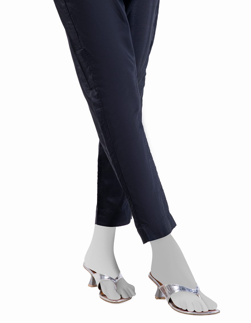 Black Raw Silk Trousers | Jjlt-S-24-8024