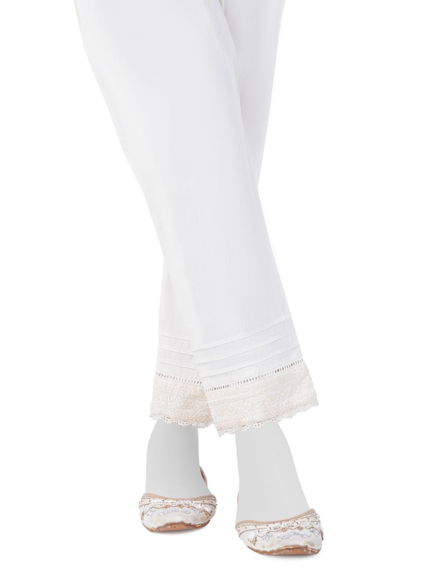 Off White Lawn Trousers | Jjlt-S-24-8029-C