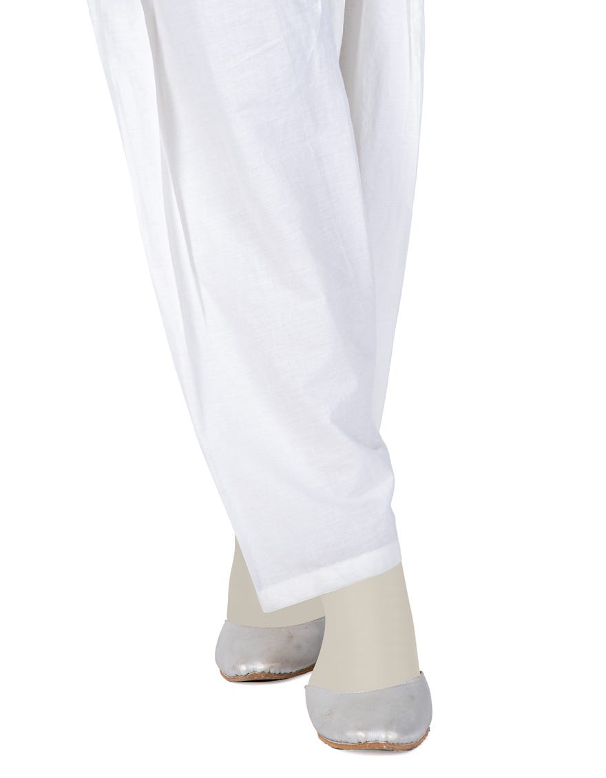 White Khaddar Trousers | Jjlt-S-24-8030-A