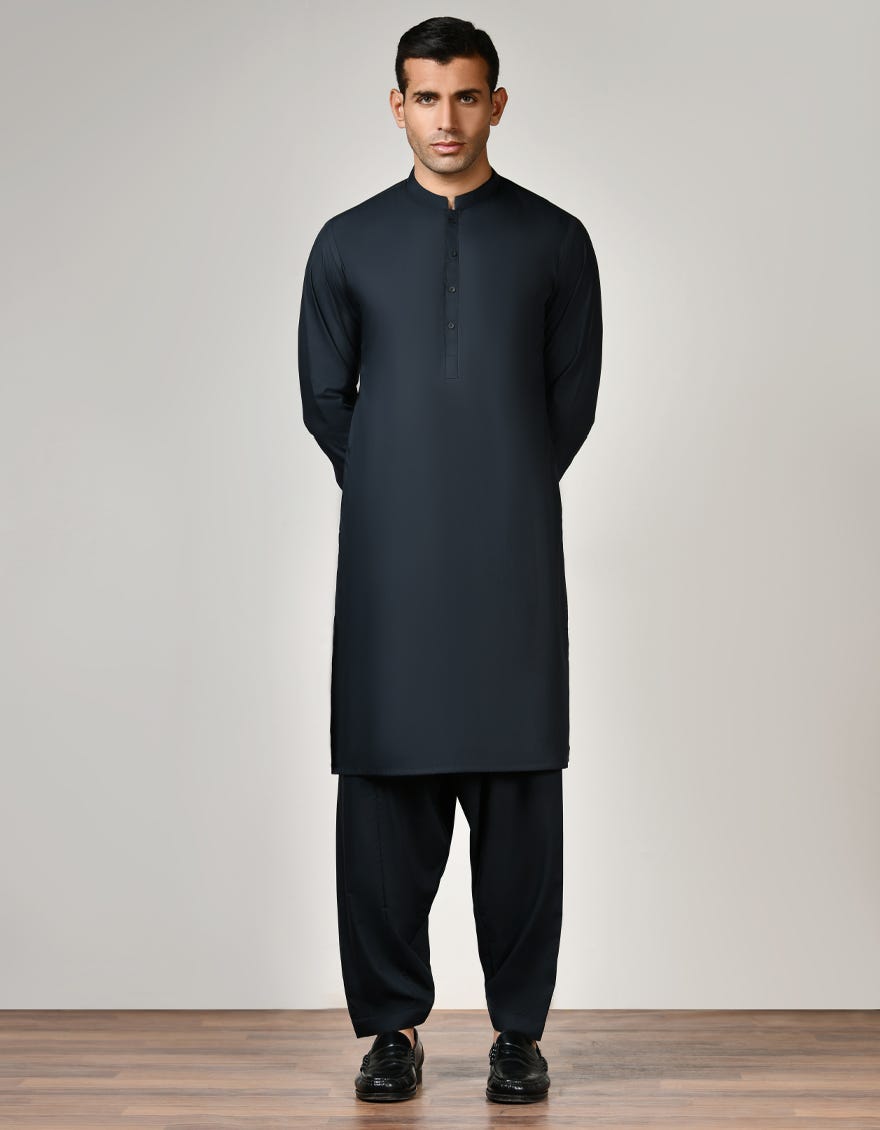 GREY BLENDED UNSTITCHED KAMEEZ SHALWAR FABRIC | JJMS-2456
