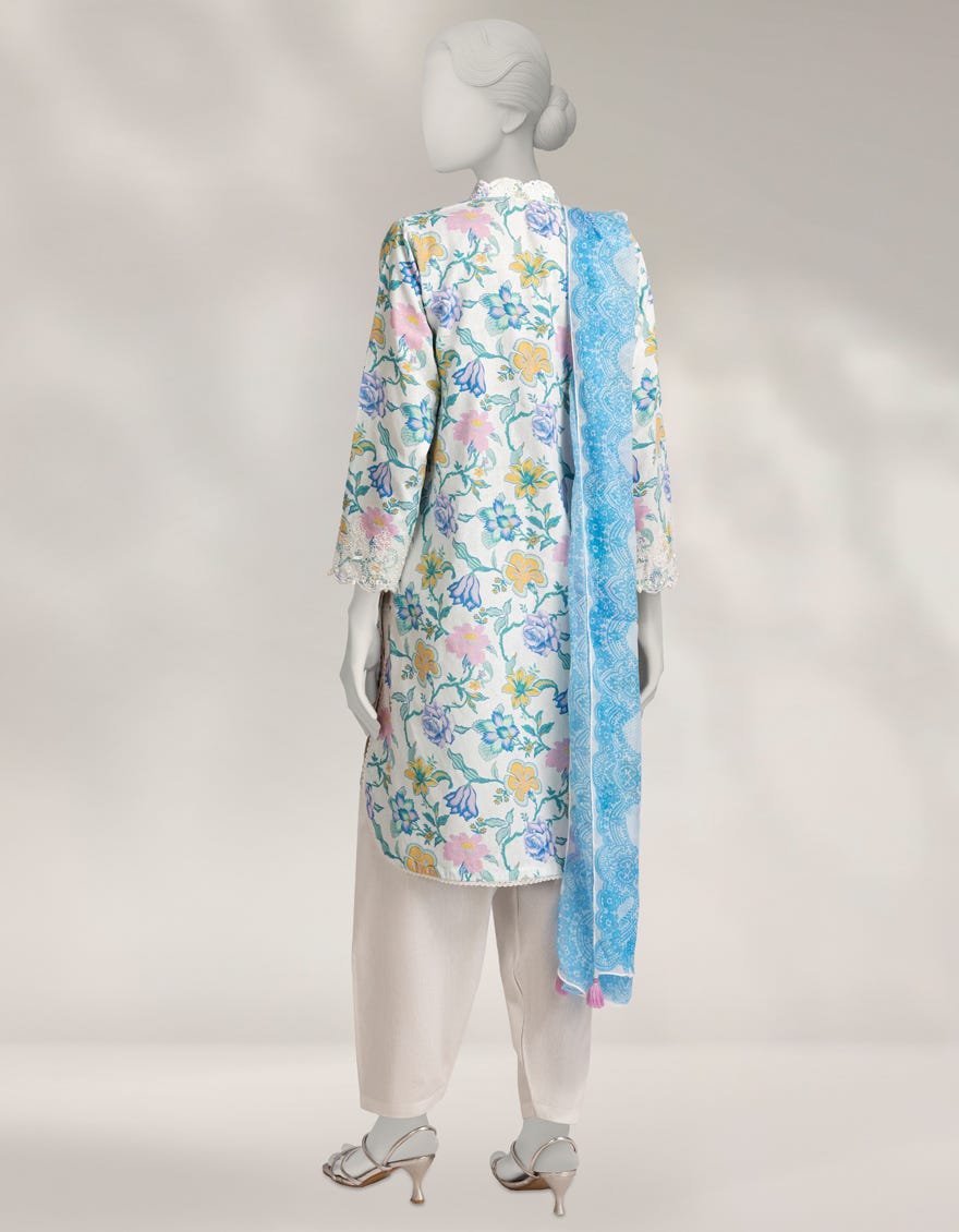 MULTICOLOR KARANDI EMBROIDERED UNSTITCHED 3PC