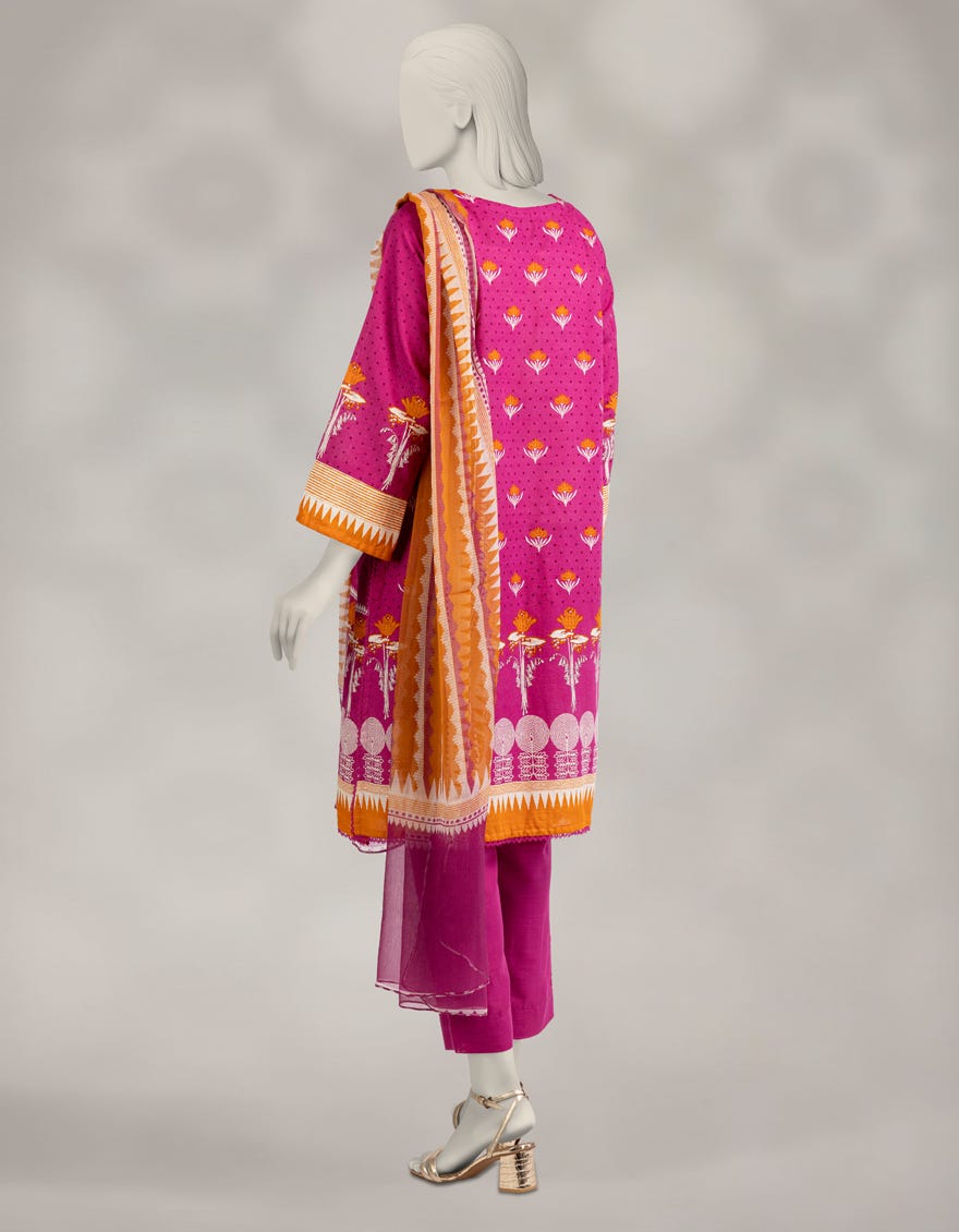 MULTICOLOR KHADDAR EMBROIDERED UNSTITCHED 3PC