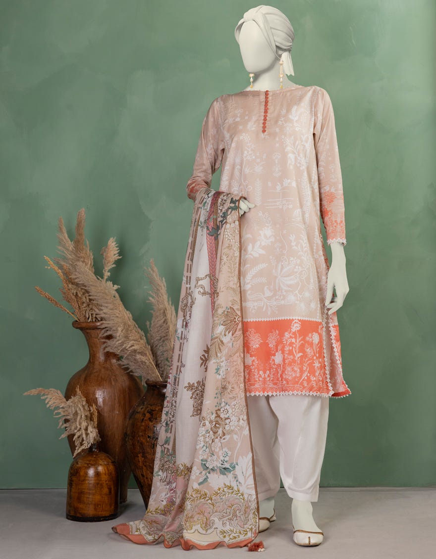 MULTICOLOR LAWN DIGITAL PRINTED UNSTITCHED 2PC