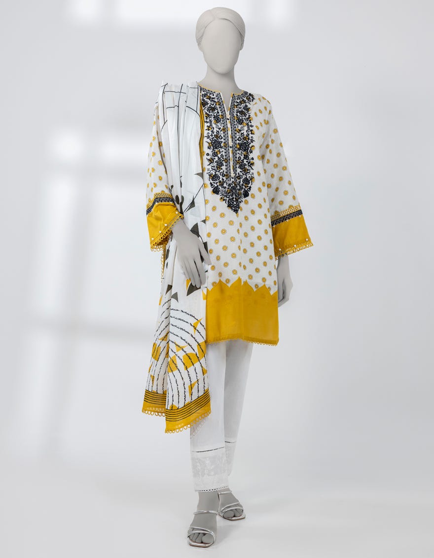 GREY LAWN EMBROIDERED UNSTITCHED 2PC