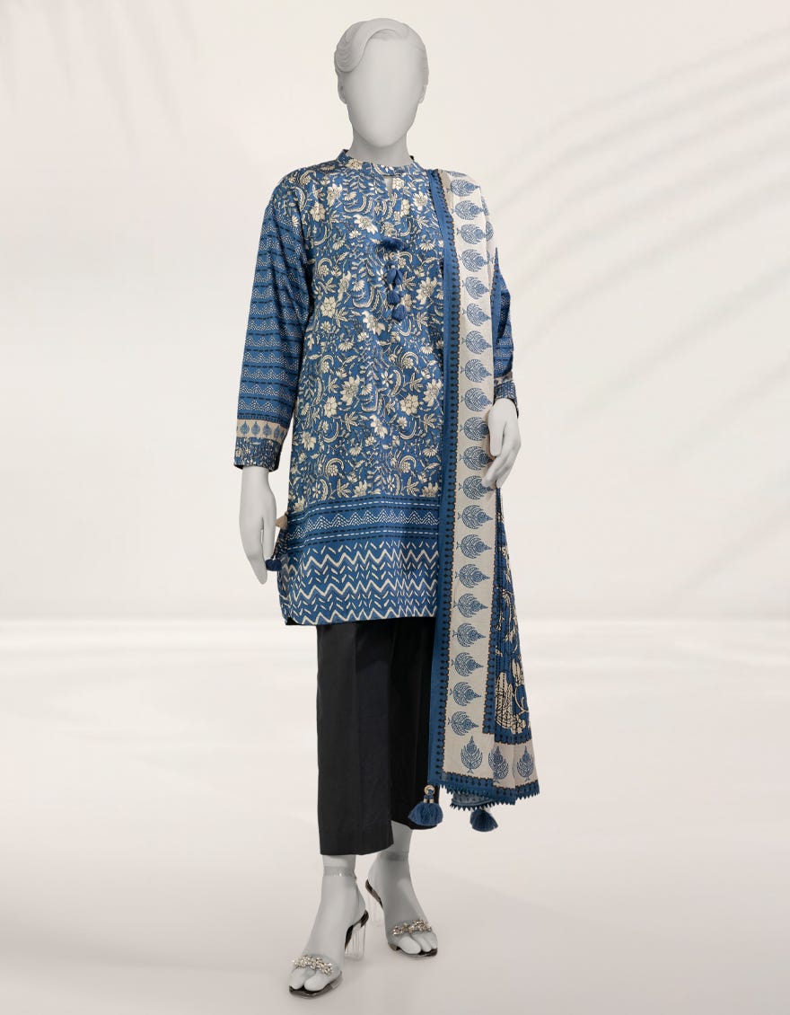MULTICOLOR DIGITAL PRINTED CAMBRIC UNSTITCHED 2PC