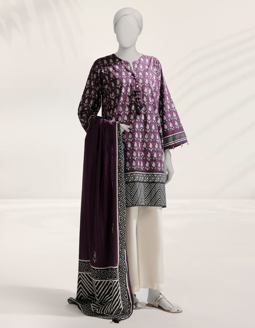 MULTICOLOR DIGITAL PRINTED CAMBRIC UNSTITCHED 2PC