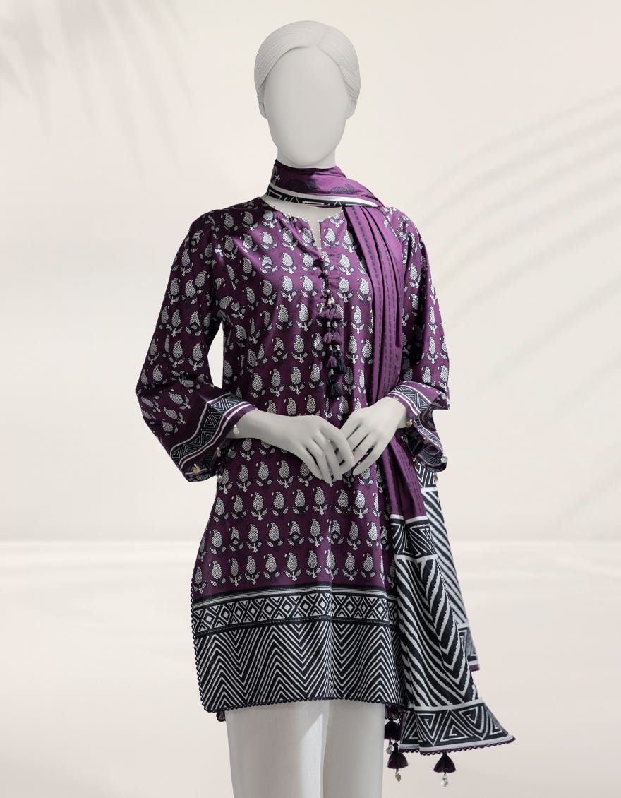 MULTICOLOR DIGITAL PRINTED CAMBRIC UNSTITCHED 2PC