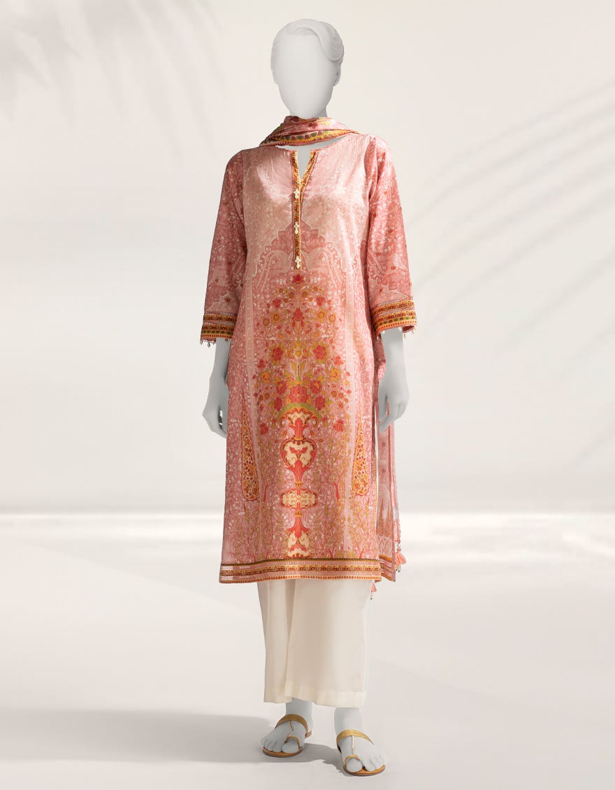 MULTICOLOR DIGITAL PRINTED LIMINAL UNSTITCHED 2PC