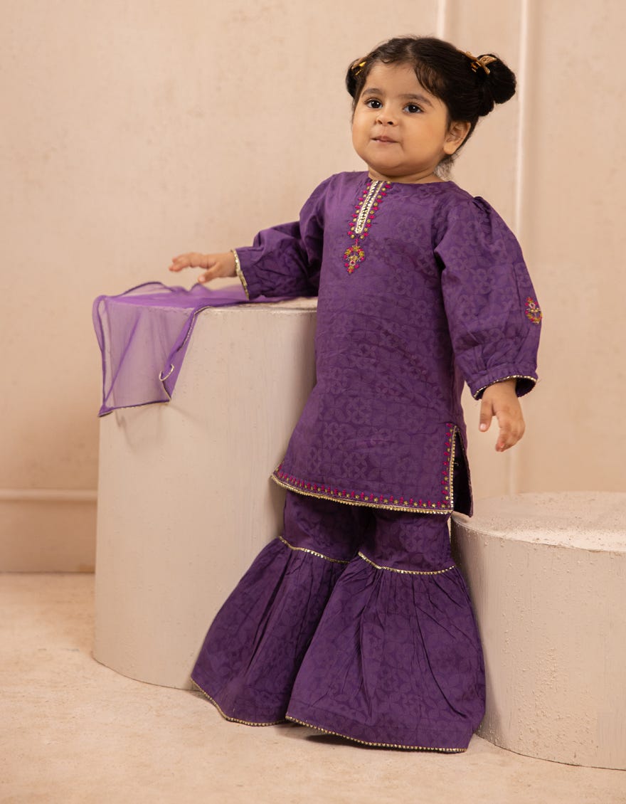 PURPLE LAWN EMBROIDERED 3PC STITCHED
