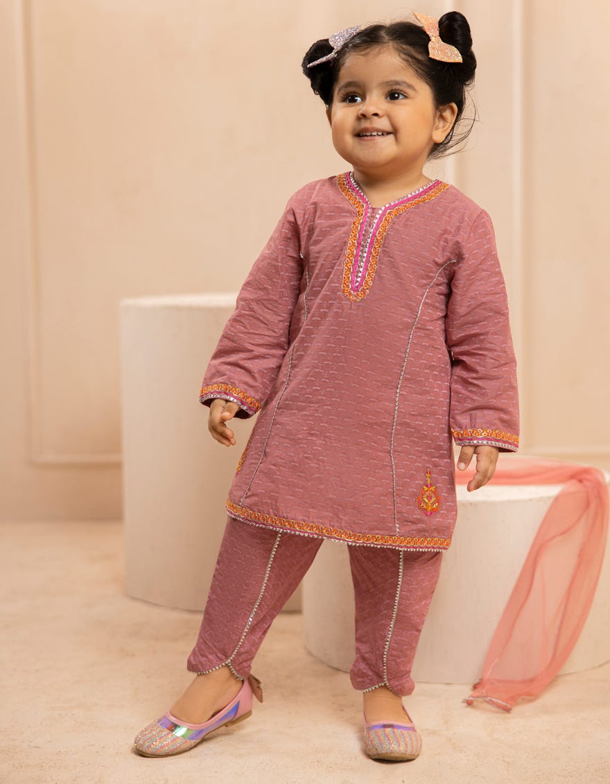 PINK LAWN EMBROIDERED 3PC STITCHED