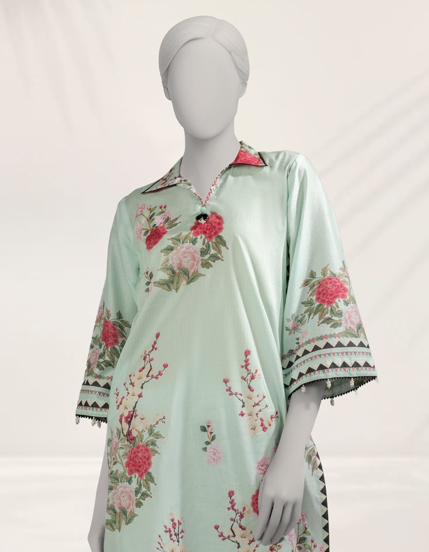 MULTICOLOR DIGITAL PRINTED CAMBRIC UNSTITCHED 2PC