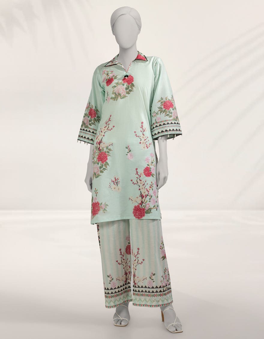 MULTICOLOR DIGITAL PRINTED CAMBRIC UNSTITCHED 2PC