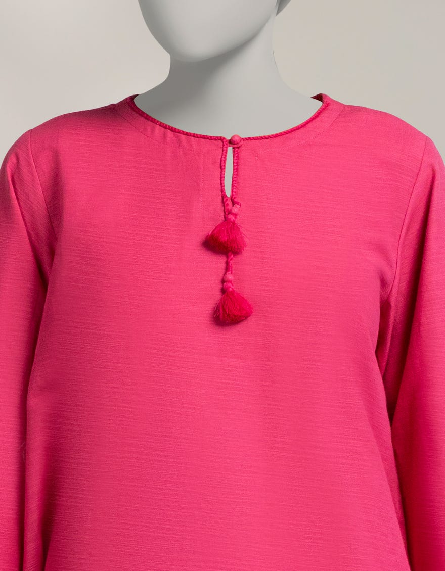 PINK KHADDAR DYED CO-ORD SET