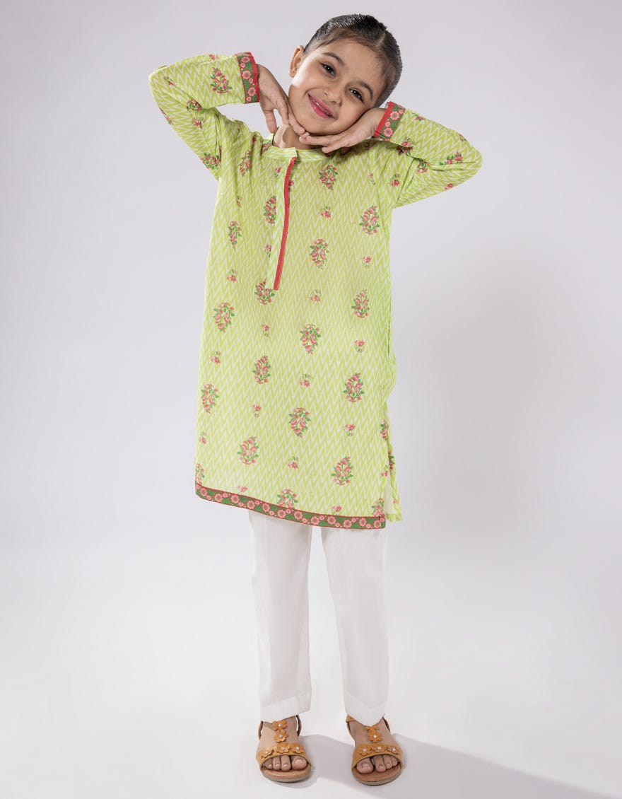 GREEN LAWN PRINTED KURTA