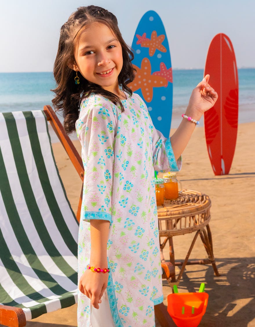 MULTICOLOR LAWN PRINTED KURTA