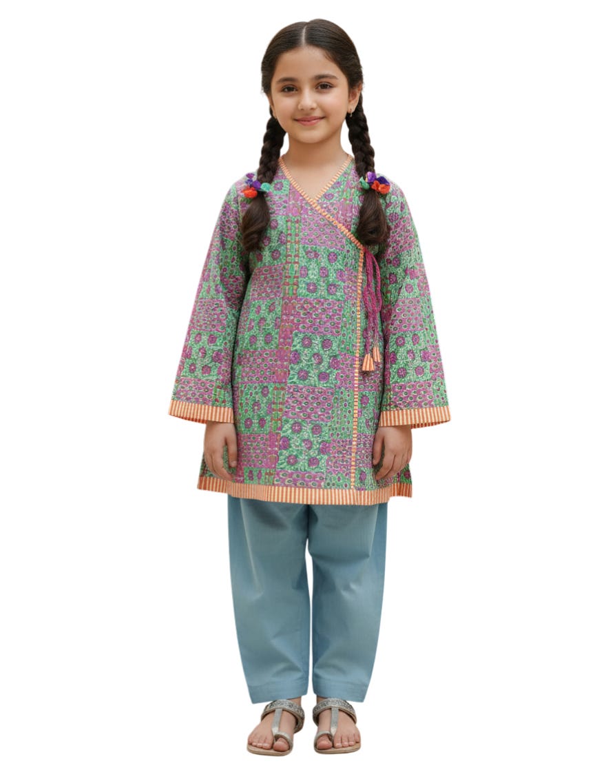 MULTICOLOR PRINTED LAWN KURTA