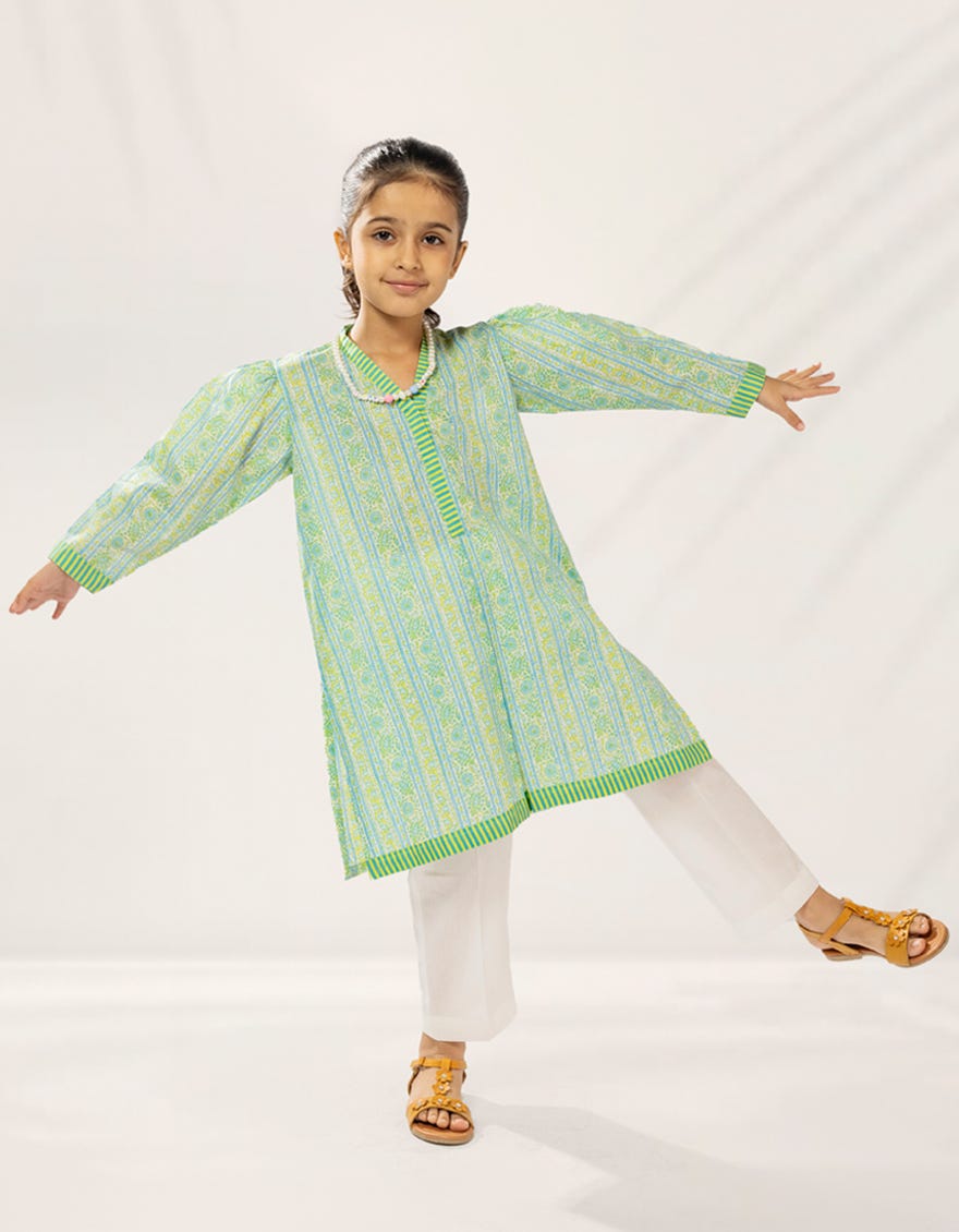 MULTICOLOR PRINTED LAWN KURTA