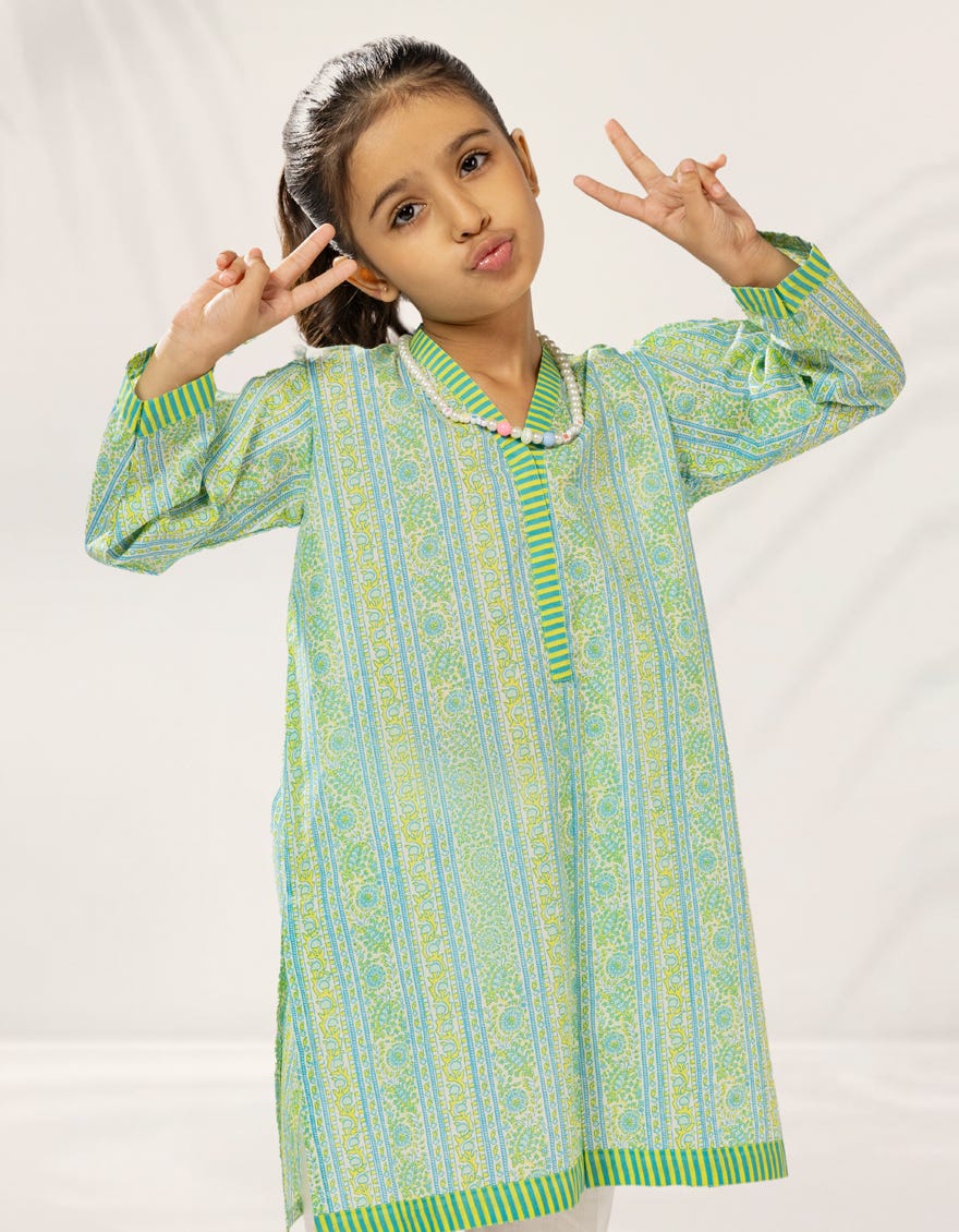 MULTICOLOR PRINTED LAWN KURTA