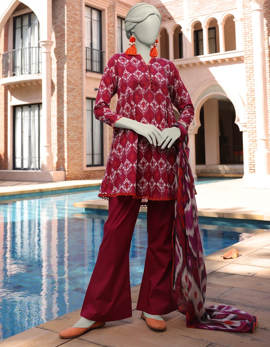 MULTICOLOR LAWN PRINTED UNSTITCHED 3PC