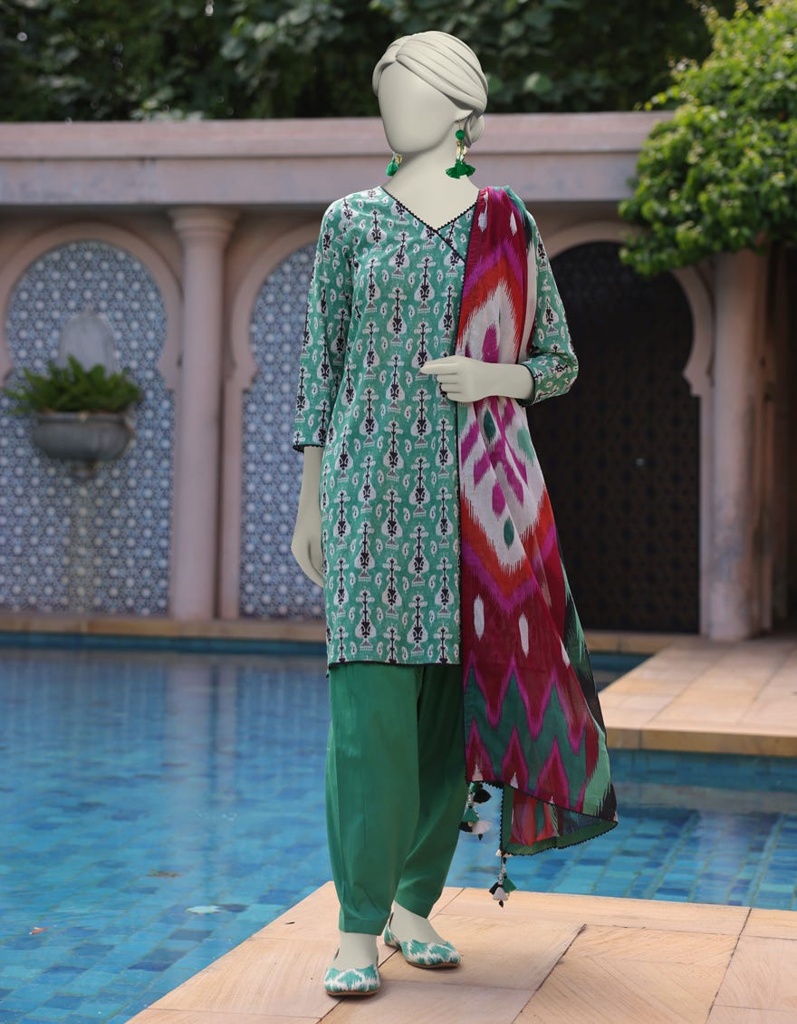 MULTICOLOR LAWN PRINTED UNSTITCHED 3PC
