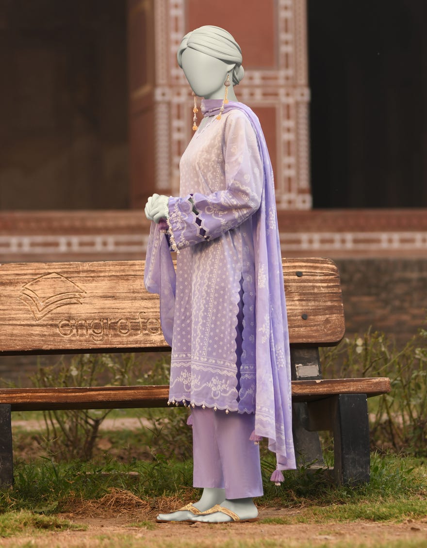 LILAC LAWN PASTE PRINTED UNSTITCHED 3PC | JLAWN-S-25-3096