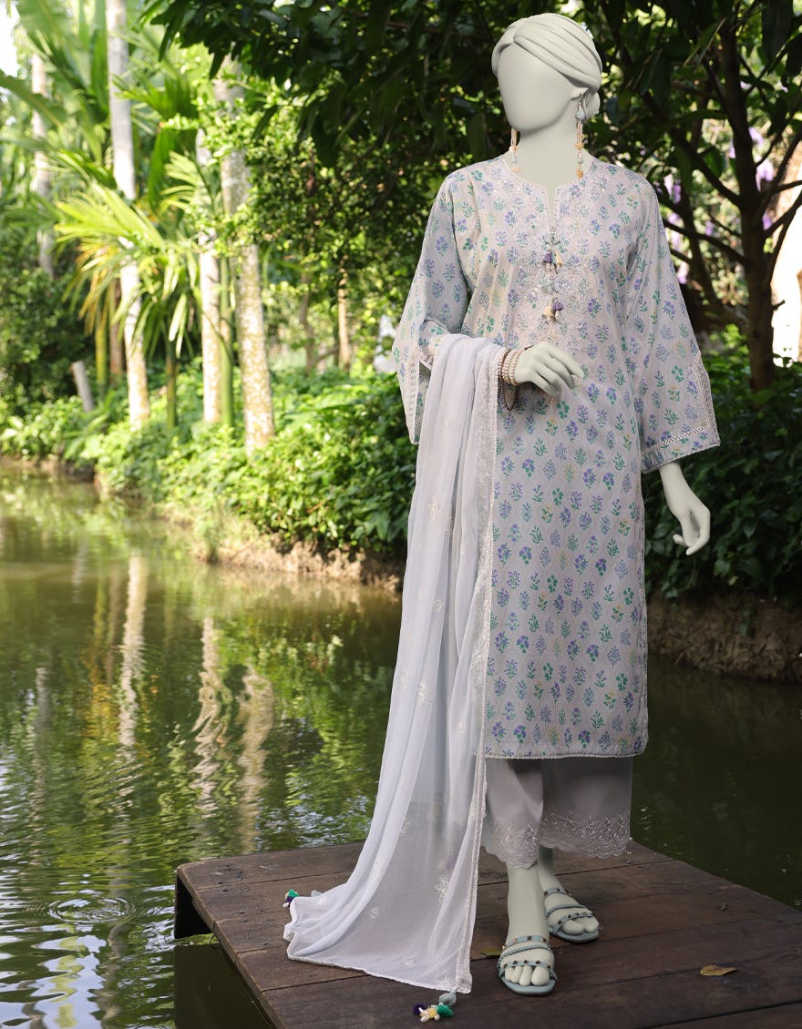 MULTICOLOR LAWN EMBROIDERED UNSTITCHED 3PC | JLAWN-S-25-3167